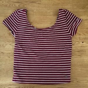 American Eagle Scoop Neck Crop Tee